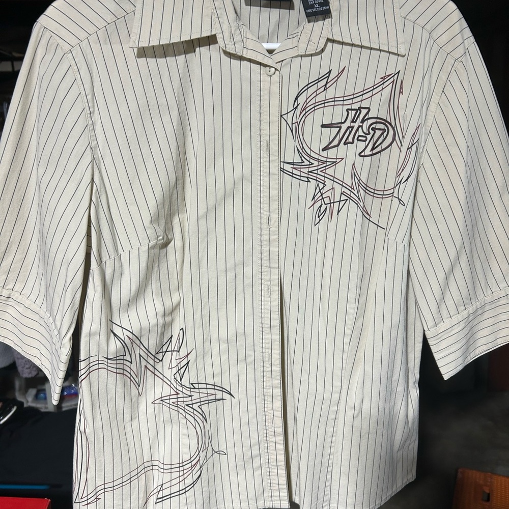 Women’s Cream Striped Shirt